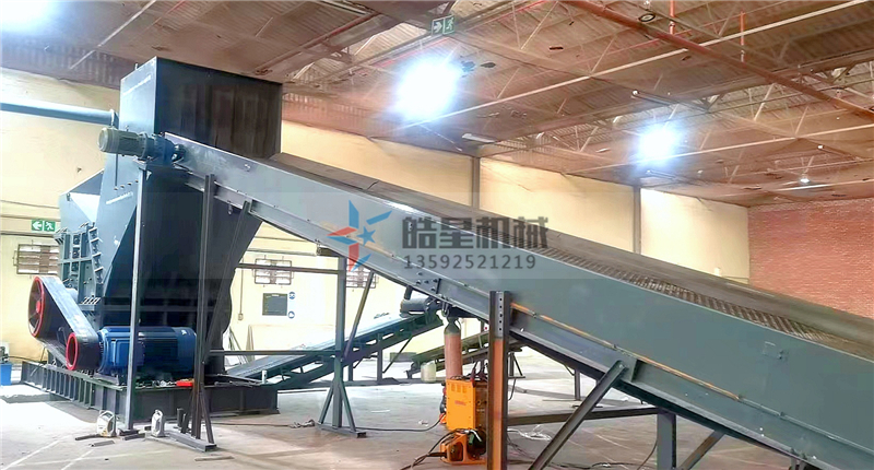 铝合金破碎机2000型设备生产现场试机图片