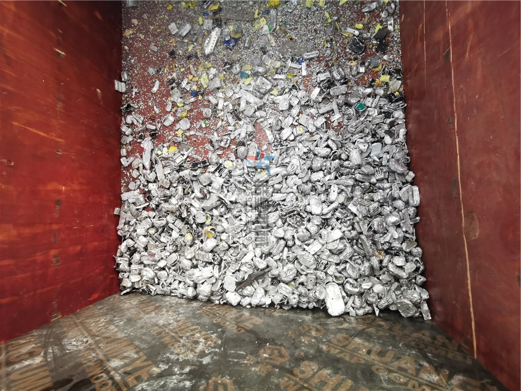 铝合金破碎机物料破碎颗粒效果展示